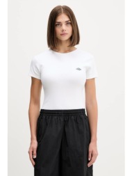 μπλουζάκι dickies χρώμα: άσπρο, dk0a87qb 94% βαμβάκι, 6% ελαστάν