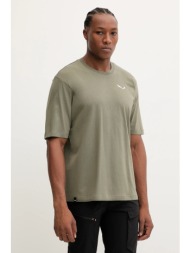 αθλητικό μπλουζάκι salewa eagle glacier loose χρώμα: πράσινο, 00.0000029200 80% βαμβάκι, 20% lyocell