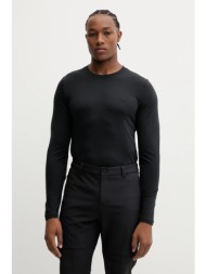 αθλητικό μακρυμάνικο fjallraven abisko χρώμα: μαύρο, f87194-550 50% πολυεστέρας, 50% μαλλί