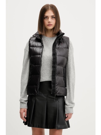 αμάνικο από πούπουλα tommy jeans χρώμα μαύρο, dw0dw21622