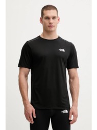 μπλουζάκι προπόνησης the north face mountain athletics tape χρώμα: μαύρο, nf0a8dy9jk31 100% πολυεστέ