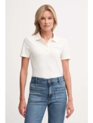 πόλο tommy hilfiger χρώμα: μπεζ, ww0ww47312 96% βαμβάκι, 4% ελαστάν