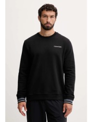 μπλούζα calvin klein performance χρώμα: μαύρο, lvgmf5w312 80% βαμβάκι, 20% πολυεστέρας