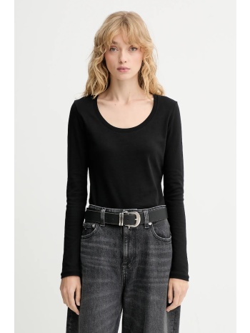 βαμβακερή μπλούζα με μακριά μανίκια calvin klein χρώμα