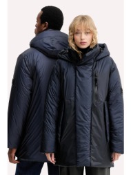 μπουφάν rains 17240 torna insulated long jacket χρώμα: ναυτικό μπλε, 17240 κύριο υλικό: 100% πολυαμί