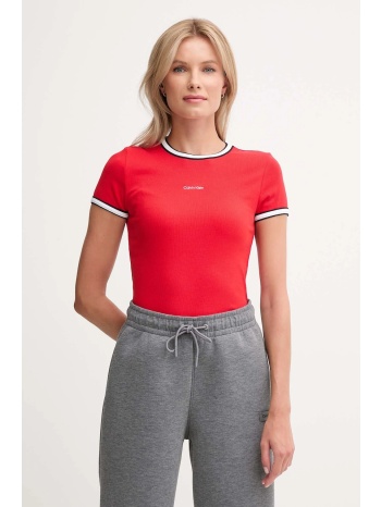 μπλουζάκι calvin klein jeans χρώμα κόκκινο, lv047d201g 94%