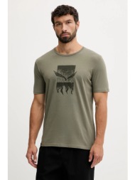 αθλητικό μπλουζάκι salewa eagle 3cime χρώμα: πράσινο, 00.0000029102 80% βαμβάκι, 20% lyocell