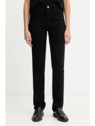 τζιν παντελόνι boss χρώμα: μαύρο, 50546342 κύριο υλικό: 95% ανακυκλωμένο βαμβάκι, 4% άλλα ύλη, 1% ελ