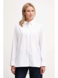 βαμβακερό πουκάμισο calvin klein jeans χρώμα: άσπρο, lv044d167g 100% βαμβάκι