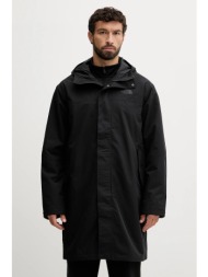 αδιάβροχο μπουφάν the north face nukabira χρώμα: μαύρο, nf0a8dwcjk31 100% πολυεστέρας