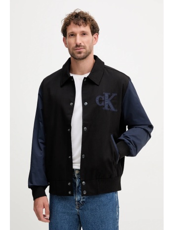 μπουφάν calvin klein jeans χρώμα μαύρο, lv04rd400g κύριο