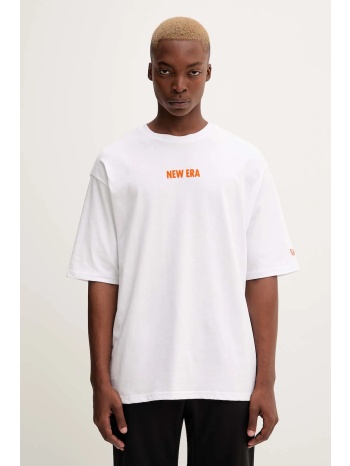 βαμβακερό μπλουζάκι new era ανδρικό, χρώμα άσπρο, 60684381