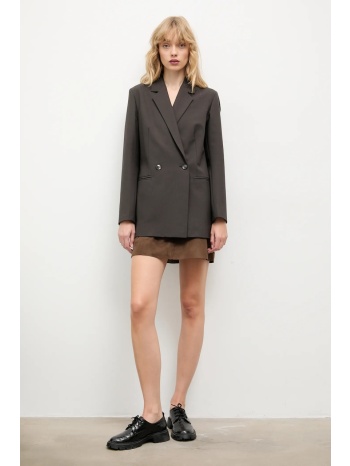 σακάκι answear.lab χρώμα γκρι 100% πολυεστέρας