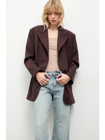 σακάκι answear.lab χρώμα μπορντό 65% πολυεστέρας, 35%