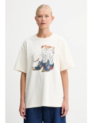 βαμβακερό μπλουζάκι levi`s χρώμα: μπεζ, 001mx 100% βαμβάκι