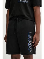 βαμβακερό σορτσάκι hugo blue ανδρικό, χρώμα: μαύρο, 50549134 100% βαμβάκι