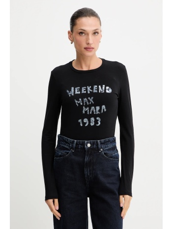 μακρυμάνικο weekend max mara renoir χρώμα μαύρο