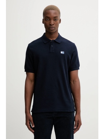 βαμβακερό μπλουζάκι πόλο tommy jeans ανδρικό, χρώμα