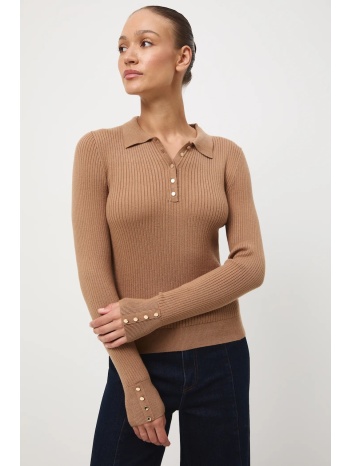 πουλόβερ medicine χρώμα μπεζ 52% βισκόζη, 28% πολυεστέρας