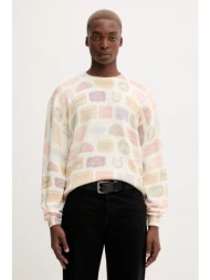 βαμβακερό πουλόβερ guess originals ανδρικό, χρώμα: μπεζ, m5br00 z3p41 100% βαμβάκι