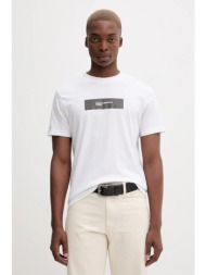 βαμβακερό μπλουζάκι karl lagerfeld jeans ανδρικό, χρώμα: άσπρο, a4m17019 100% οργανικό βαμβάκι