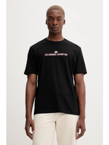 βαμβακερό μπλουζάκι guess jeans ανδρικό, χρώμα μαύρο