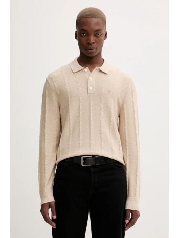 πουλόβερ με προσθήκη μαλλιού abercrombie & fitch χρώμα