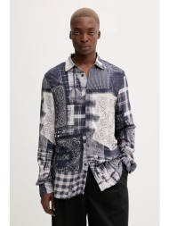 πουκάμισο desigual blue patch χρώμα: ναυτικό μπλε, 25wmcw40 100% βισκόζη
συμβουλές φροντίδας:
 πλένε