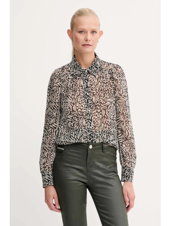 πουκάμισο morgan χρώμα μαύρο, capital 99% πολυεστέρας, 1%