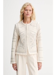 σακάκι morgan χρώμα: μπεζ, vcliky κύριο υλικό: 80% πολυεστέρας, 7% ακρυλικό, 6% πολυαμίδιο, 3% μαλλί
