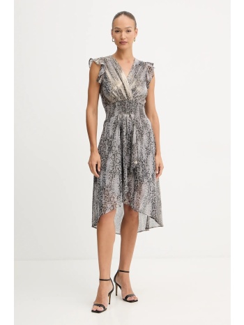 φόρεμα morgan χρώμα γκρι, rcoba.f κύριο υλικό 100%