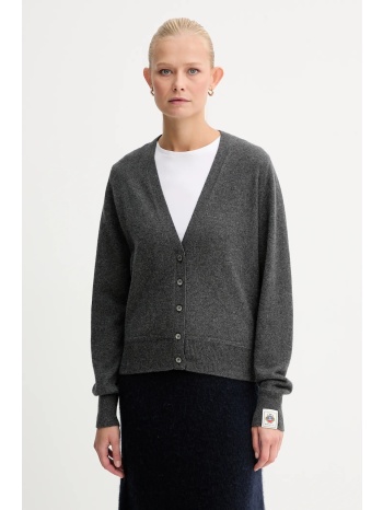 ζακέτα κασμίρ bally γυναικεία, χρώμα γκρι, wkn0b8 100%