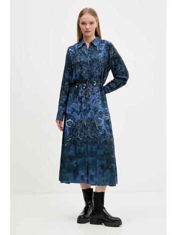 φόρεμα desigual camiserolicuad χρώμα μπλε, 25wwvw23 100%