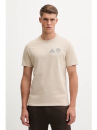 βαμβακερό μπλουζάκι bogner fire+ice ado ανδρικό, χρώμα: μπεζ, 54369760 100% βαμβάκι