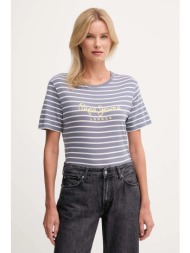 βαμβακερό μπλουζάκι pepe jeans χρώμα: μπλε, pl5000032