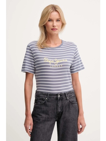 βαμβακερό μπλουζάκι pepe jeans χρώμα μπλε, pl5000032
