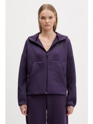 μπλούζα adidas adidas x z.n.e χρώμα: μοβ, με κουκούλα, kc4569 57% πολυεστέρας, 43% βαμβάκι