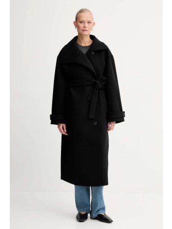 παλτό με προσθήκη μαλλιού marc o`polo χρώμα μαύρο
