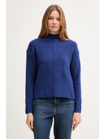πουλόβερ με προσθήκη μαλλιού pepe jeans χρώμα μπλε