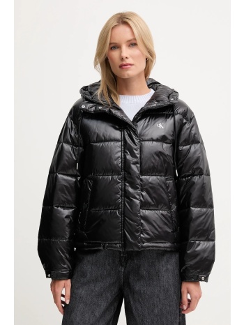 μπουφάν calvin klein jeans χρώμα μαύρο, lv047d505g 100%