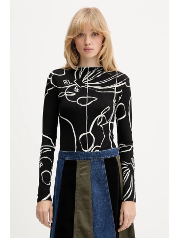 μακρυμάνικο desigual londres χρώμα μαύρο, 25wwtk49 94%