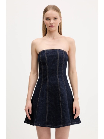 φόρεμα τζιν abercrombie & fitch χρώμα μπλε, ki159-6084-276