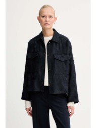 πουκάμισο με προσθήκη μαλλιού sessun χρώμα: ναυτικό μπλε, 25110028 33% πολυεστέρας, 33% παρθένο μαλλ