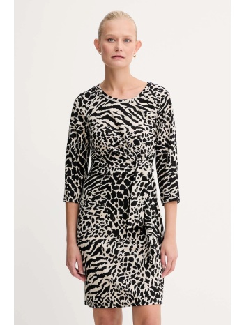 φόρεμα morgan χρώμα μαύρο, reol 95% πολυεστέρας, 5% ελαστάν