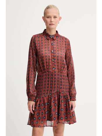 φόρεμα morgan χρώμα καφέ, rilgal.f κύριο υλικό 98%