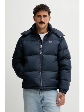 μπουφάν με επένδυση από πούπουλα tommy jeans χρώμα ναυτικό