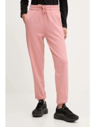 βαμβακερό παντελόνι adidas by stella mccartney χρώμα: πορτοκαλί, jx2717 100% βαμβάκι