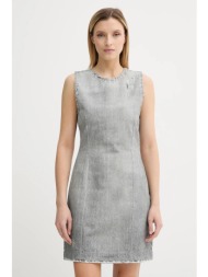 φόρεμα τζιν won hundred χρώμα: γκρι, 3679-15049 100% βαμβάκι