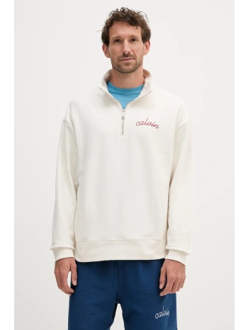 μπλούζα από βαμβάκι calvin klein jeans χρώμα μπεζ