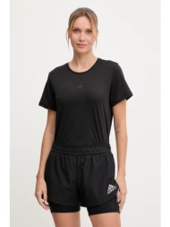 μπλουζάκι γιόγκα adidas performance motion χρώμα: μαύρο, jm4479 70% πολυεστέρας, 30% βαμβάκι